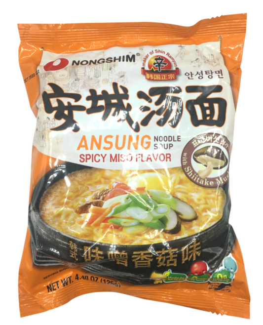 농심 Nongshim 미국산 미소된장맛 안성탕면 8ct (1kg)