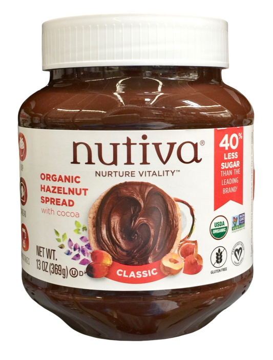 누티바 Nutiva 유기농/Non-GMO 초콜렛 헤이즐넛 스프레드 369g