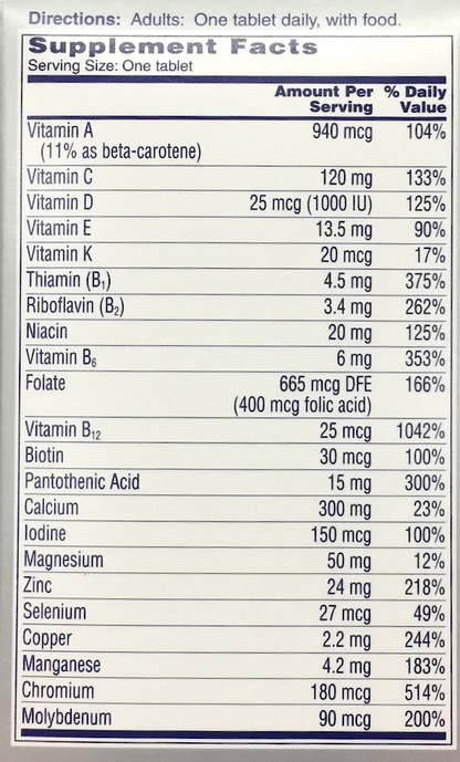 50+ 바이엘 Bayer 원어데이 우먼즈 멀티 65정