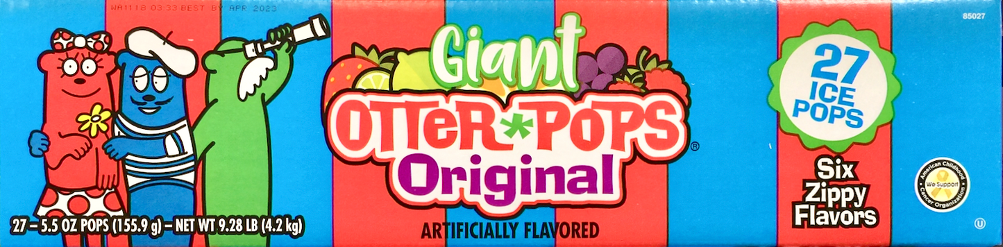 오터팝 Otter Pops 자이언트 프리저 팝 27ct (4.2kg)