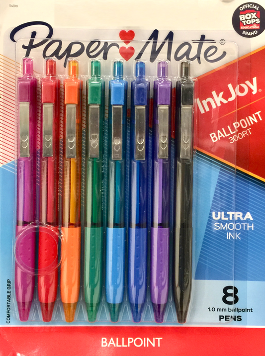 페이퍼메이트 PaperMate 잉크조이 300RT 볼펜 1.0mm 8색