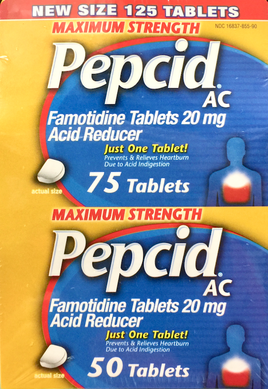 펩시드 Pepcid 파모티딘 20mg 제산제 75+50정 (125정)