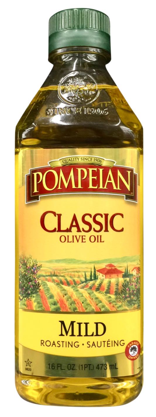 폼페이안 Pompeian Non-GMO 마일드 클래식 올리브 오일 473ml