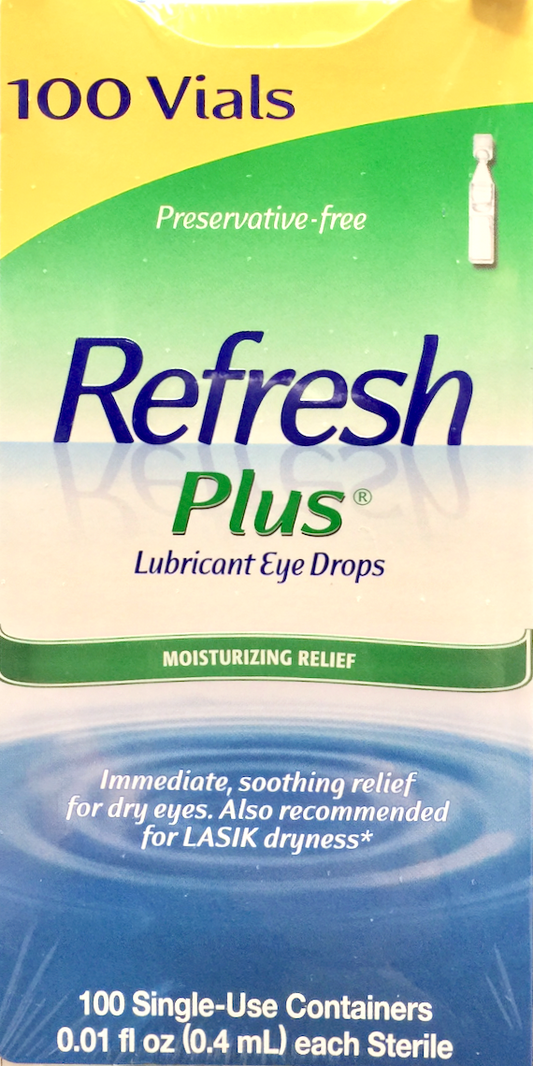 리프레시 Refresh 플러스 방부제-프리 민감한눈 일회용 인공눈물 100pc