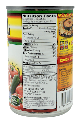로텔 Rotel Non-GMO 오리지널 다이스드 토마토 & 그린 칠리 283g 4ct (1.13kg)
