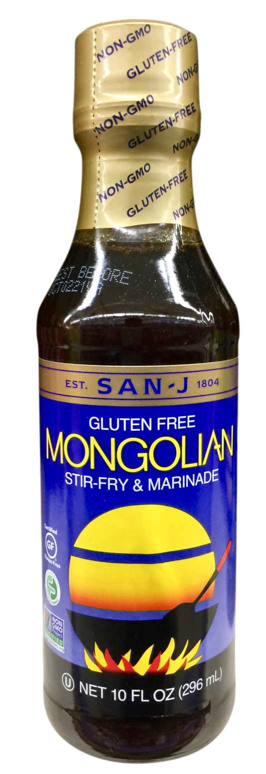 산제이 San-J Non-GMO 글루텐-프리 몽골리안 소스 296ml