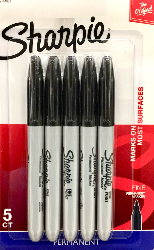 샤피 Sharpie 무독성 네임펜 파인팁 Black 5ct