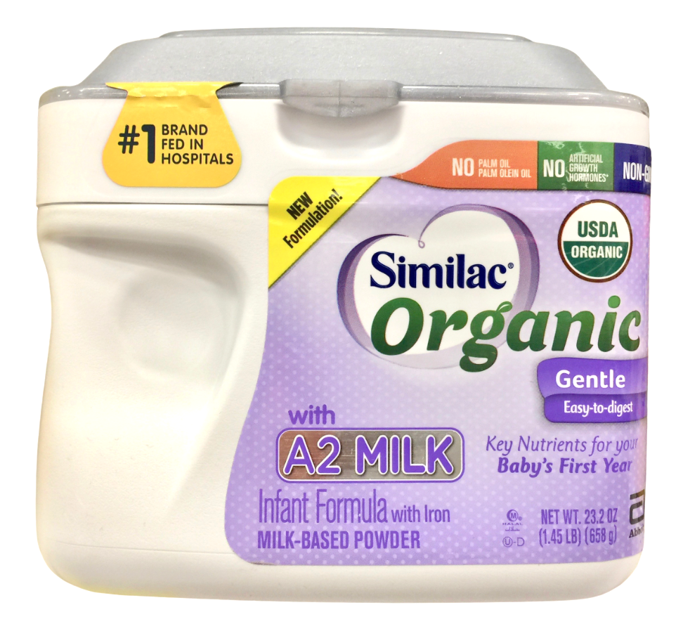 시밀락 유기농/Non-GMO 젠틀 분유 with A2 584g 2개 (1.16kg)
