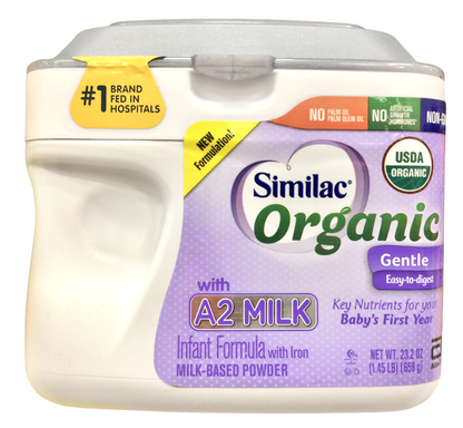 시밀락 유기농/Non-GMO 젠틀 분유 with A2 584g 2개 (1.16kg)