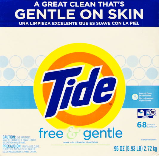 [아토피협회•건선재단 인증] P&G 타이드 프리 & 젠틀 무향 세탁세제 파우더 2.2kg (68회)