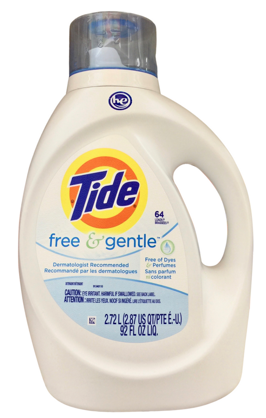 [아토피협회•건선재단•세이퍼초이스 인증] P&G 타이드 프리 & 젠틀 무향 세탁세제 2.72L (64회)