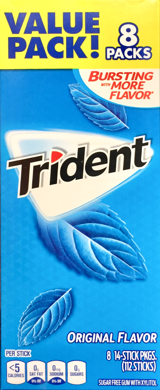 트라이덴트 Trident 오리지널 무설탕 껌 8팩 (112pc)
