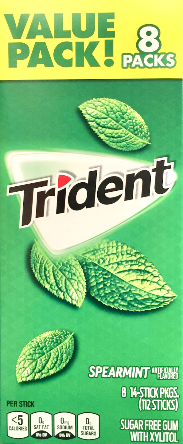 트라이덴트 Trident 스피어민트 무설탕 껌 8ct (112pc)
