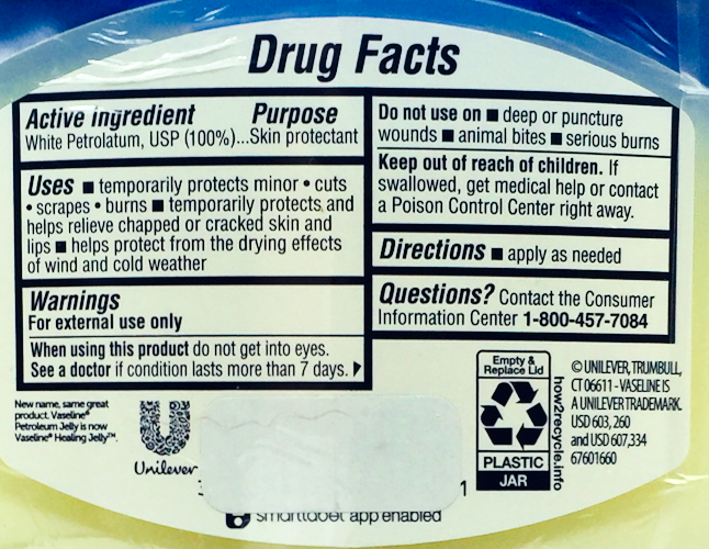 [EWG 1 등급/아토피협회인증] 유니레버 Unilever 바세린 100% 화이트 페트롤륨 368g