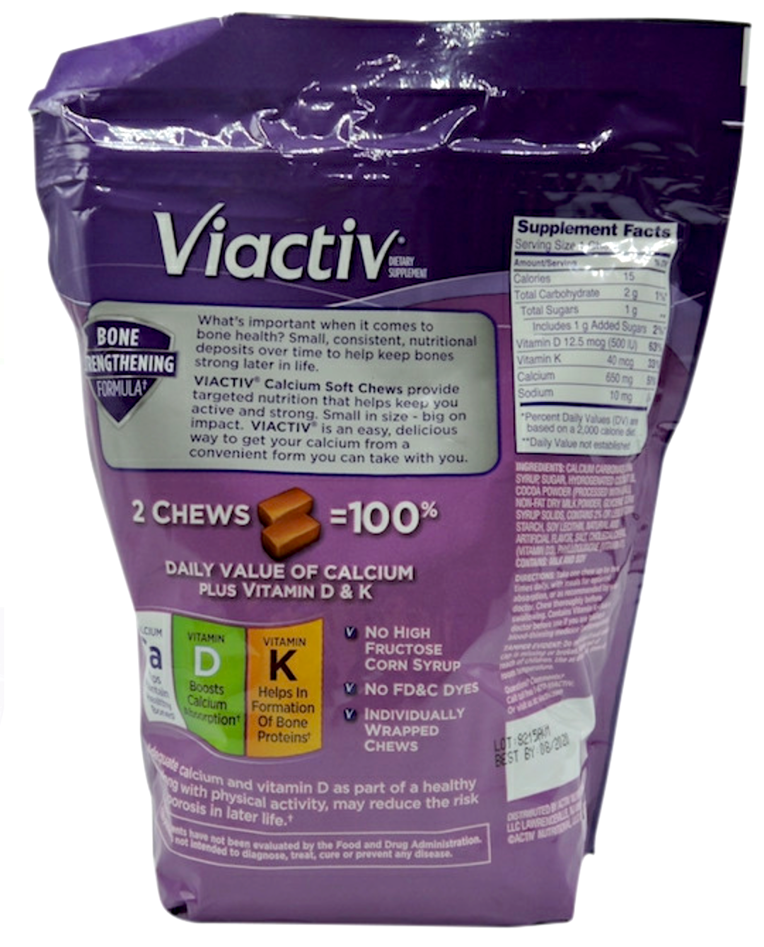 바이액티브 Viactiv 칼슘 650mg 카라멜맛 츄 180정
