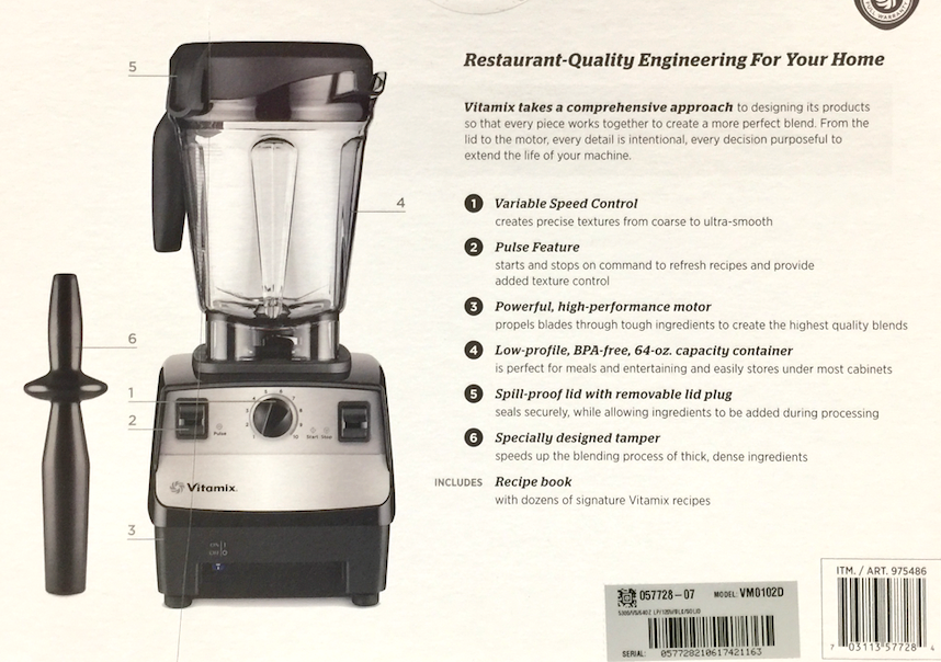 바이타믹스 Vitamix BPA-프리 1380와트 블렌더 5300 Black