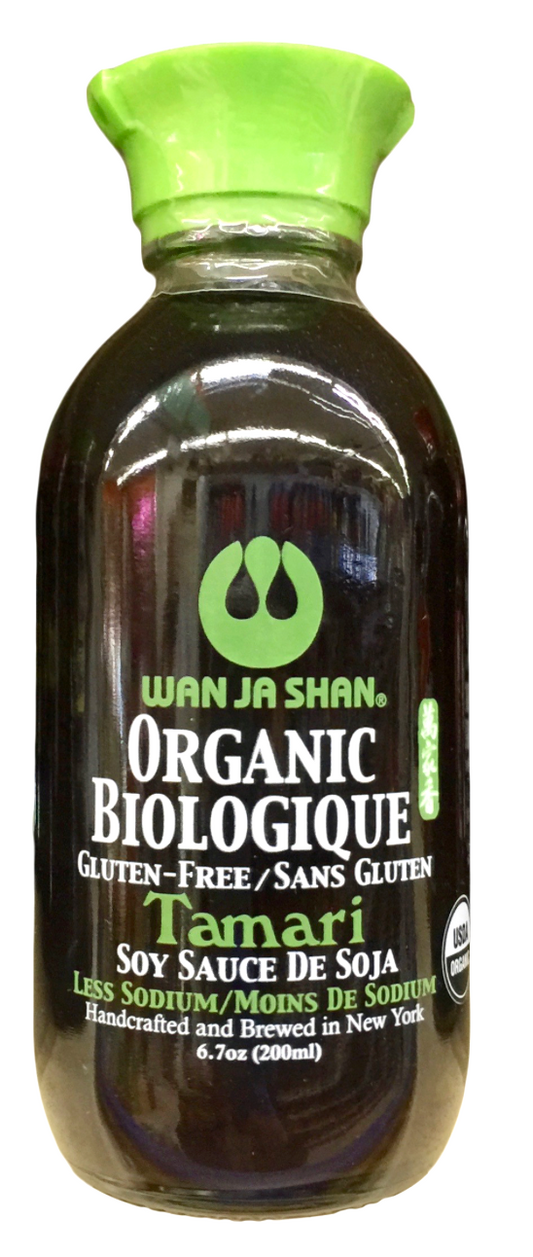 완자샨 Wan Ja Shan 유기농/Non-GMO 글루텐-프리 타마리 저염 간장 200ml *Brewed in NY*