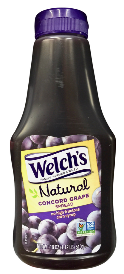 웰치 Welch's 내추럴 Non-GMO 콩코드 포도 스프레드 510g