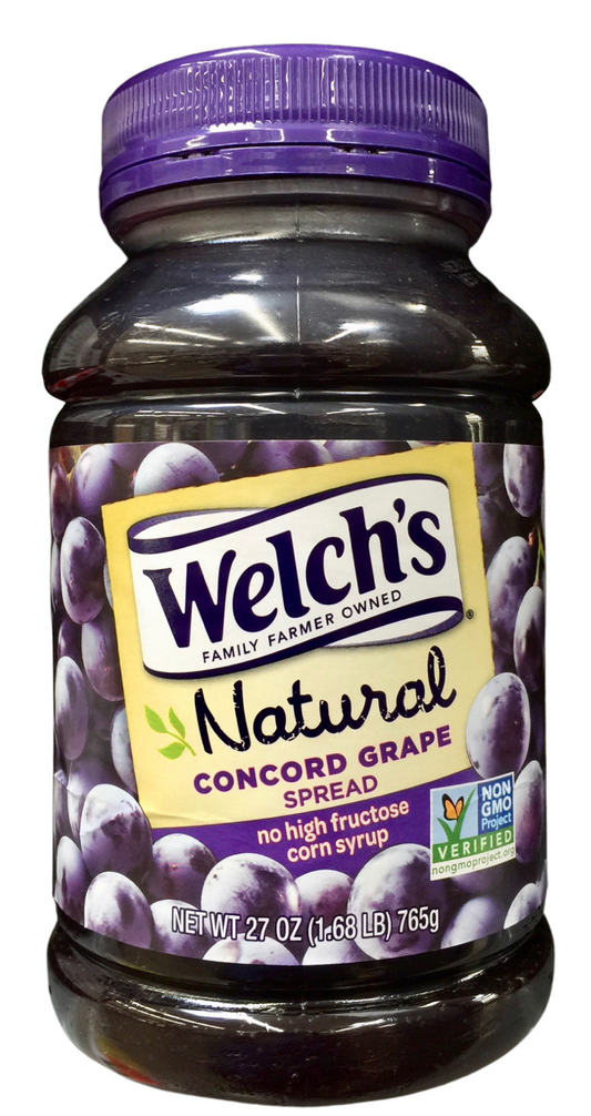 웰치 Welch's 내추럴 Non-GMO 콩코드 포도 스프레드 765g